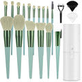 Makeup Brushes With Case 20PCs Professional Makeup Brush Set, Foundation Powder Eyeshadow Brush Set Eyebrow Concealer Contour Travel Brushes Kit with Holder & 2 Powder Puff-White