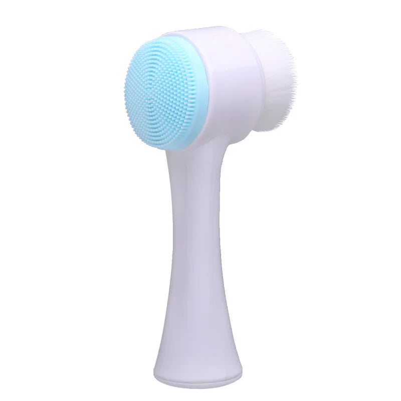 Double-Sided Silicone Facial Cleansing Brush